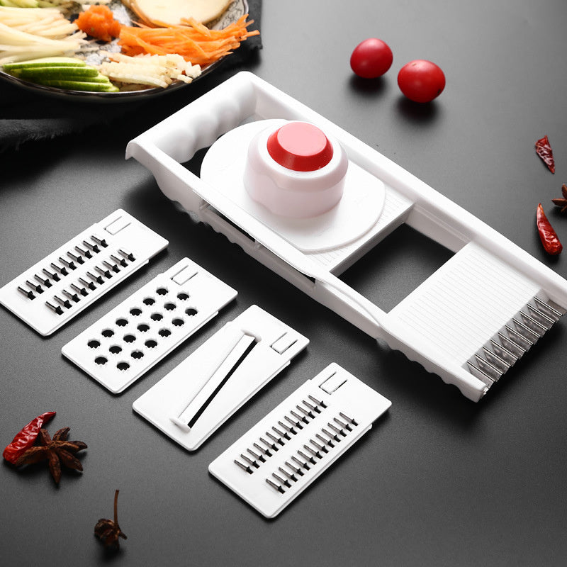 Multifunctional Stainless Steel Vegetable & Potato Slicer Grater – 5-Blade Kitchen Tool